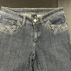 98. AZI Embroidered Blue Jeans size 4